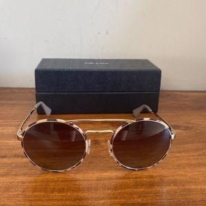 Prada Mirrored Sunglasses. SPR 51S with Box. Replaced lenses.